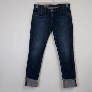 AG Adriano Goldschmied Jeans Women Size 27 The Stevie Cuff Slim Straight Cuffed